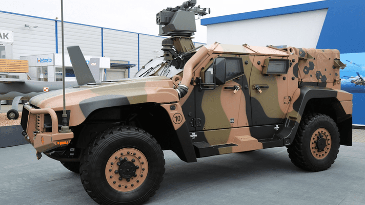 Hawkei vehicle, during a presentation held at the MSPO event. One of the Pegaz proposals. Image Credit: R. Surdacki/Defence24.pl.