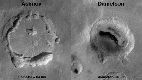 Rosjanie interesują się, czy krater Azimowa na Marsie interesuje NATO jeżeli chodzi o zagrożenie minami morskimi? Fot. NASA