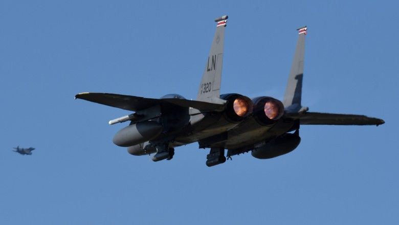 F-15E podczas "Turkey shoot". Fot. U.S. Air Force/Airman 1st Class Rhonda Smith)
