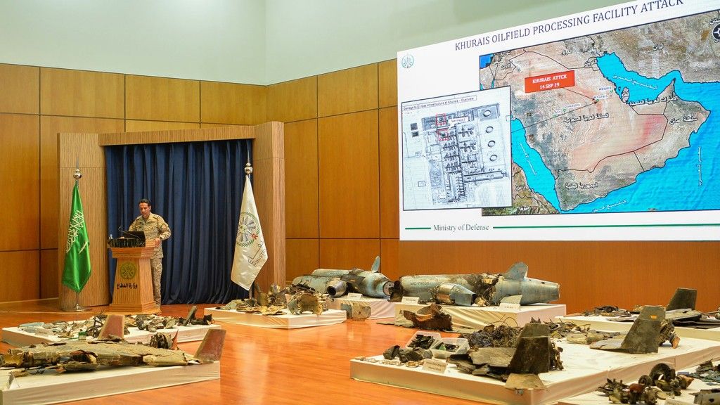 Szczątki rakiet i dronów użytych 14 września 2019 r. podczas nalotu na saudyjskie instalacje naftowe. Fot. https://www.mod.gov.sa