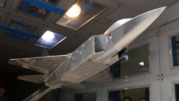 Makieta samolotu KF-X wykorzystywana do badań w tunelu aerodynamicznym. Fot. KAI