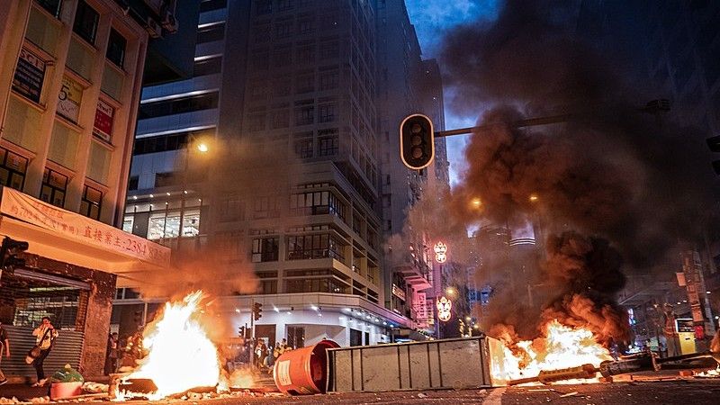 Protesty w Hongkongu w 2019 r. Fot. Studio Incendo/Wikipedia/CC BY 2.0