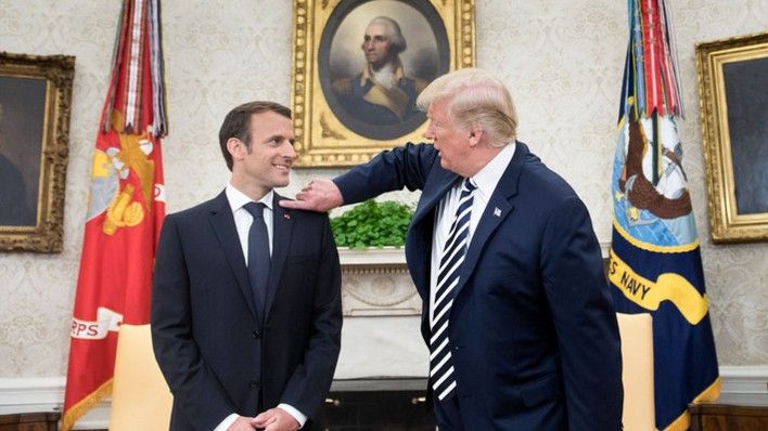Prezydenci Francji i USA w czasie spotkania w Białym Domu, 2018 r. Fot. whitehouse.gov