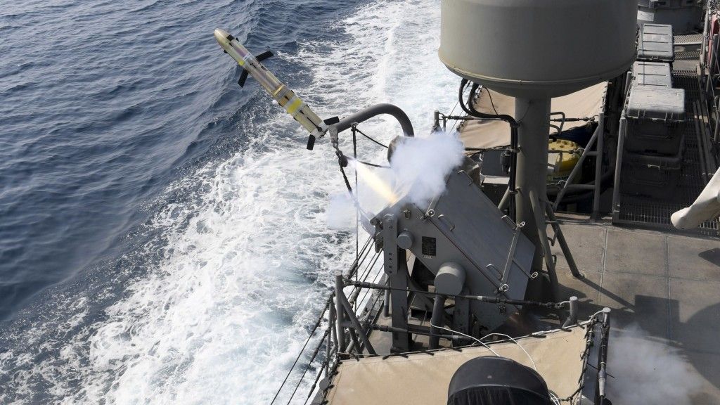 Rakieta Griffin odpalona z okrętu patrolowego typu Cyclone USS „Monsoon” (PC 4) Fot. Kevin J. Steinberg/US Navy