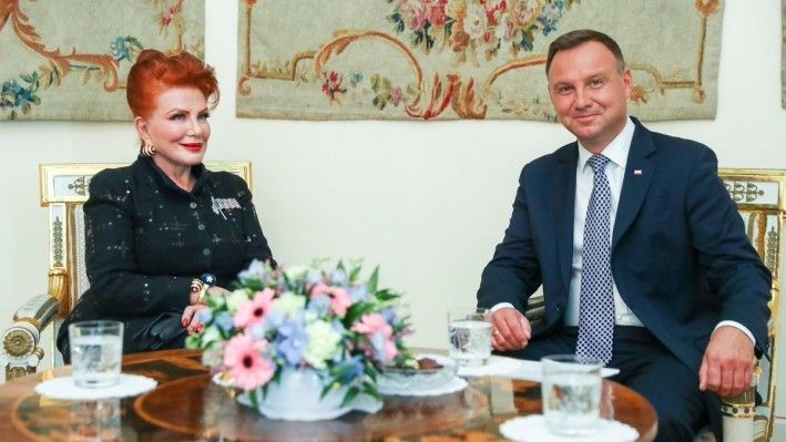 Ambasador USA w Polsce Georgette Mosbacher i prezydent RP Andrzej Duda / Fot. pl.usembassy.gov/pl/