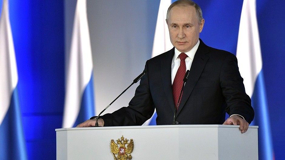 Władimir W. Putin przemawia przed Zgromadzeniem Federalnym / Fot.  kremlin.ru