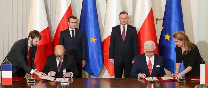 Od lewej: ministrowie spraw zagranicznych Francji Jean-Yves Le Drian i Polski Jacek Czaputowicz/ Fot. MSZ