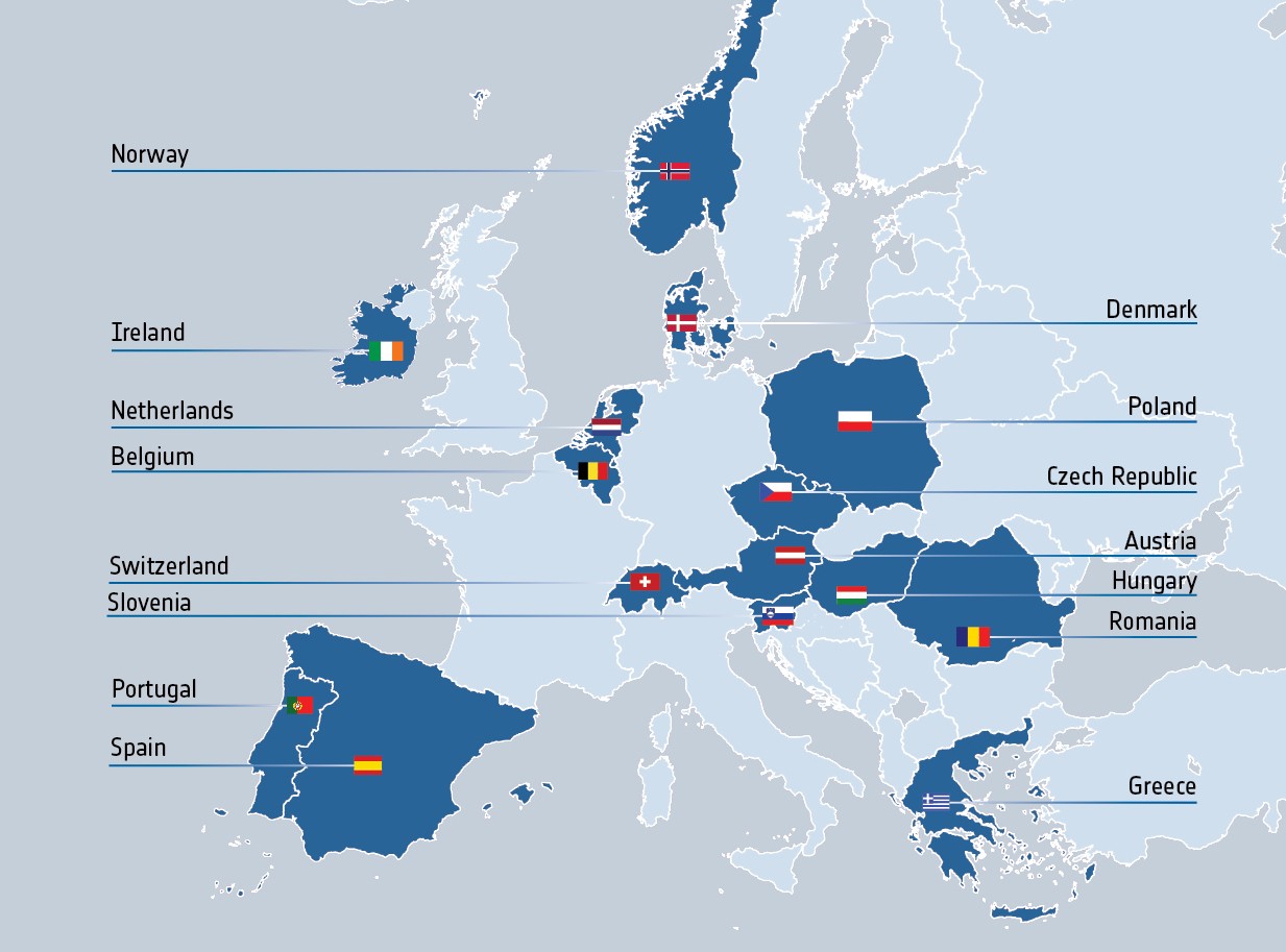 Mapa udziału w programie PRODEX. Ilustracja: ESA [sci.esa.int]