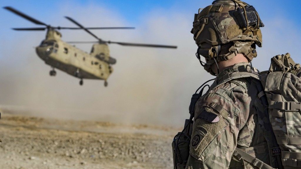 Amerykański żołnierz w Afganistanie, koniec 2019 r., fot. Army Master Sgt. Alejandro Licea, domena publiczna, DoD