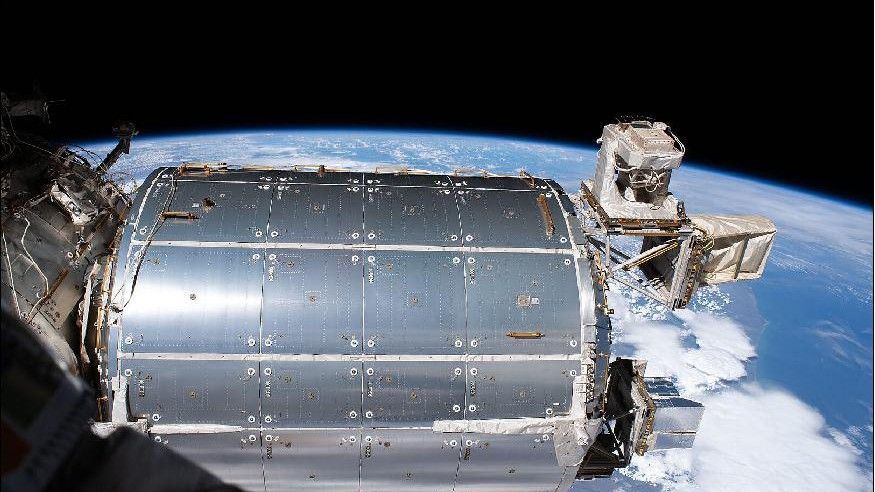 Moduł ISS Columbus. Fot. ESA/Luca Parmitano [esa.int]