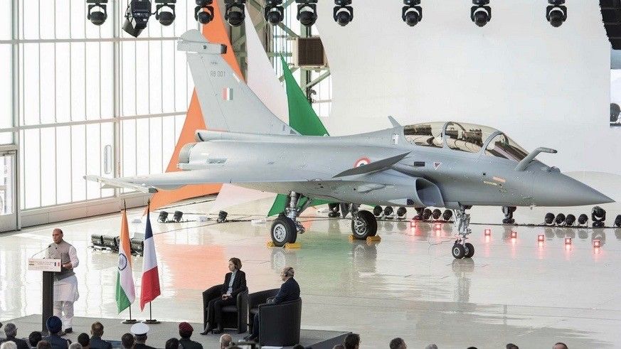 Odbiór pierwszego Rafale dla Indii. Fot. Dassault Aviation