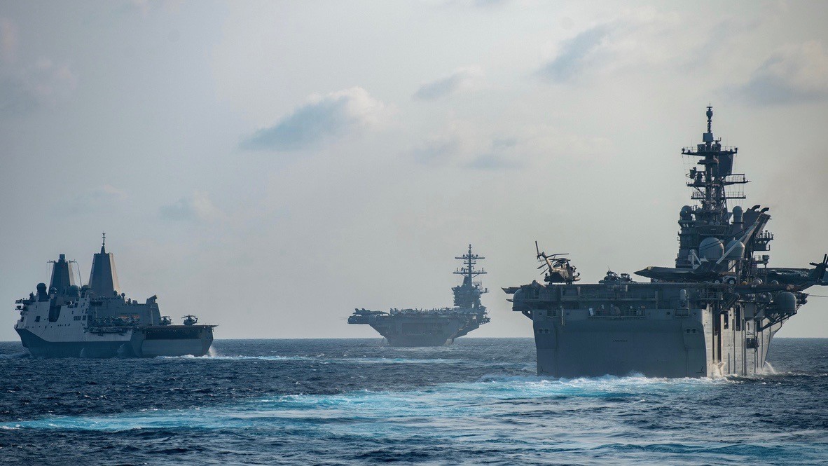 Amerykańskie okręty na Morzu Południowochińskim. Marzec 2020. Fot. U.S. Navy