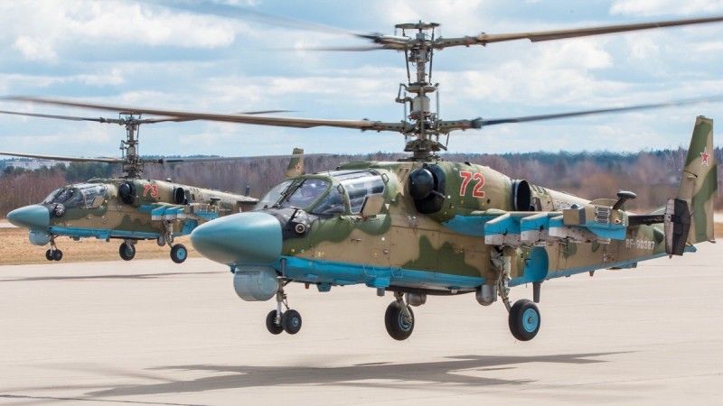 Śmigłowce Ka-52 we wczesnym malowaniu. Fot. mil.ru