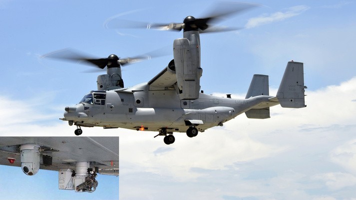 MV-22B Osprey z systemem AN/AWG-35. Fot. BAE Systems