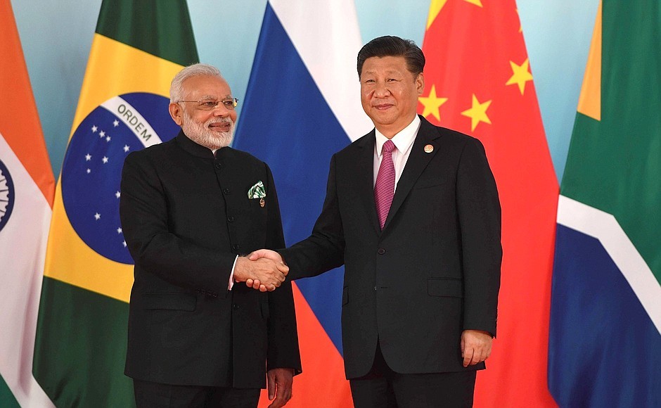 Liderzy polityczni Indii i Chin, spotkanie grupy BRICS 2017, fot. en.kremlin.ru