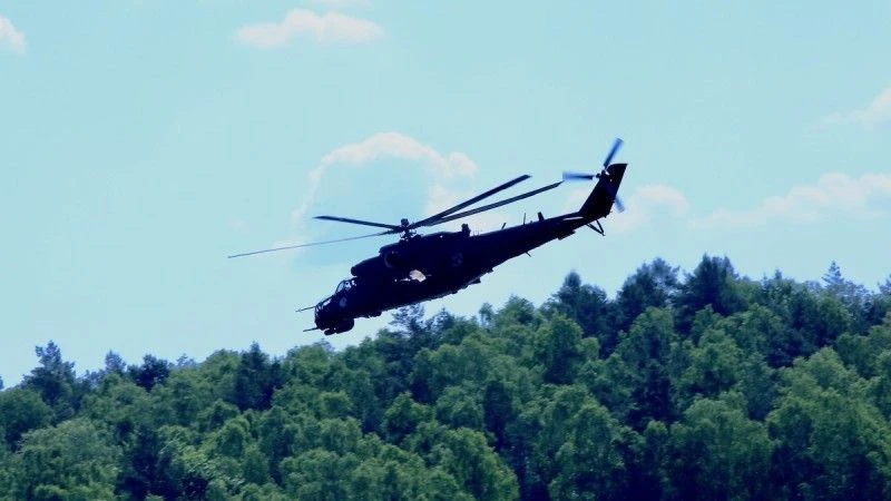 Polski Mi-24 podczas ćwiczeń Defender-Europe 20. Fot. Juliusz Sabak/Defence24.pl