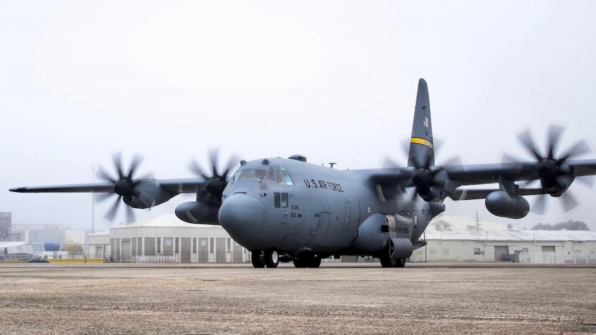 Zmodernizowany C-130H Hercules podczas testów. Fot. Eglin AFB