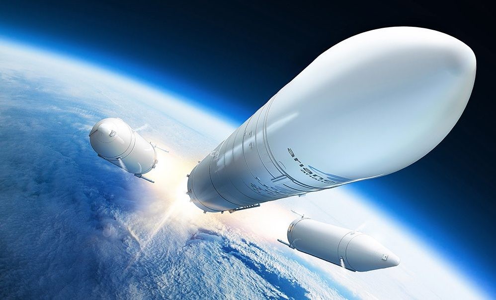 Wizualizacja przedstawiająca lot rakiety Ariane 6. Ilustracja: Arianespace [arianespace.com]