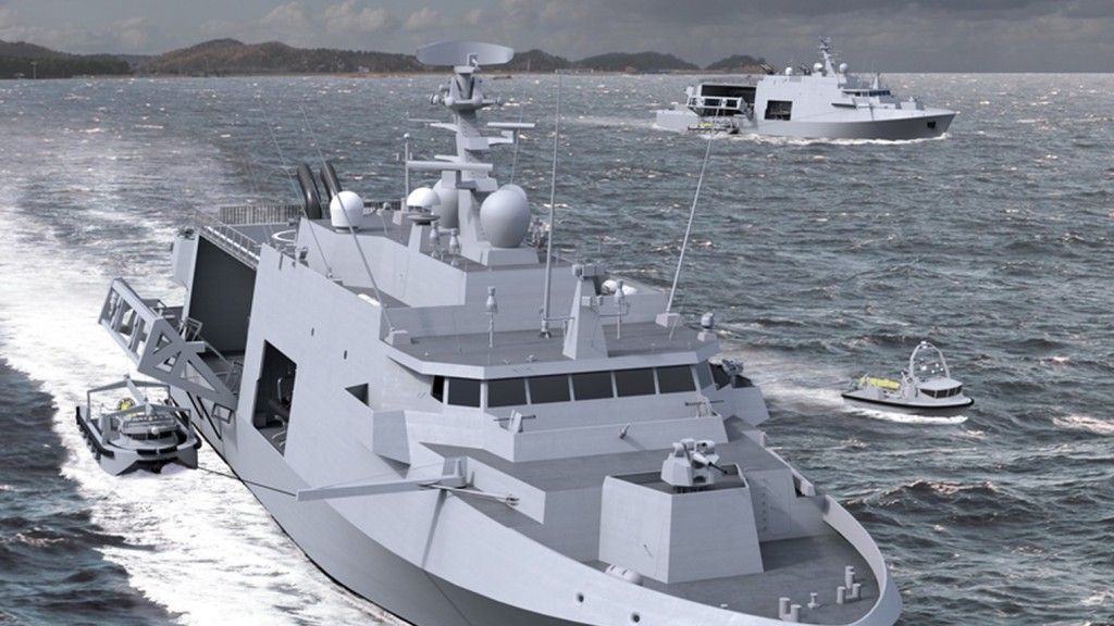 Jedna z wstępnych wizji okrętów przeciwminowych proponowanych dla sił morskich Belgii i Niderlandów. Fot. Belgium Naval & Robotics