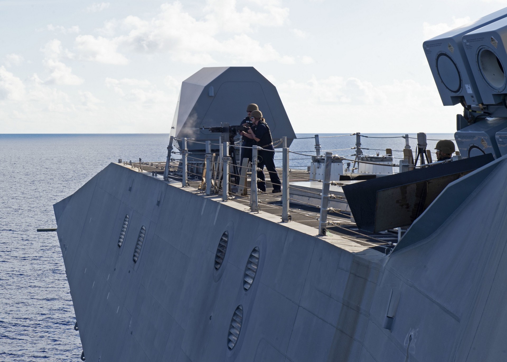 Okręt do działań przybrzeżnych USS “Gabrielle Giffords” na Morzu Południowochińskim. Zdjęcie z 26 czerwca 2020 roku. Fot. Brenton Poyser/US Navy