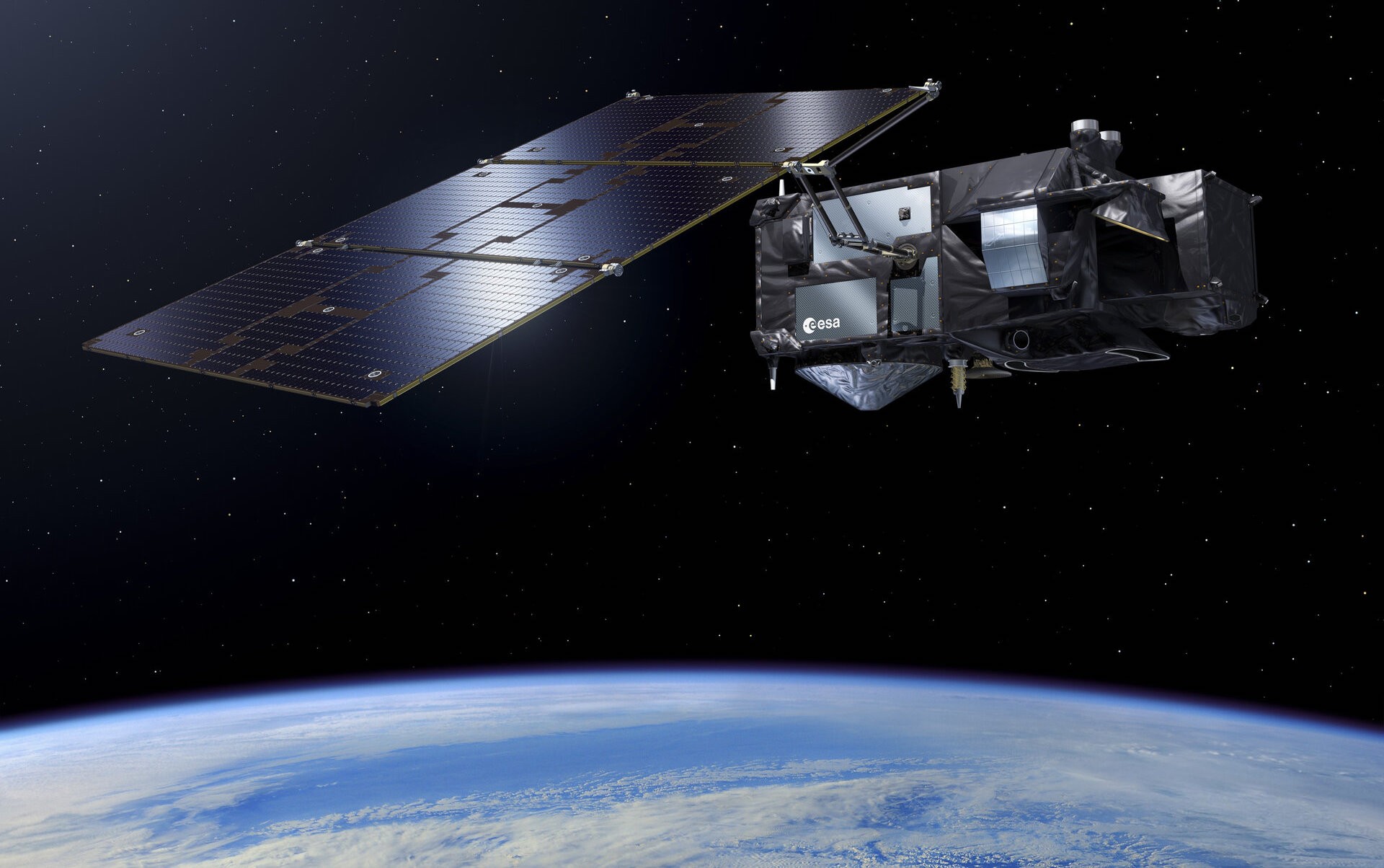 Satelita Sentinel-3 (wizualizacja). Ilustracja: ESA [esa.int]