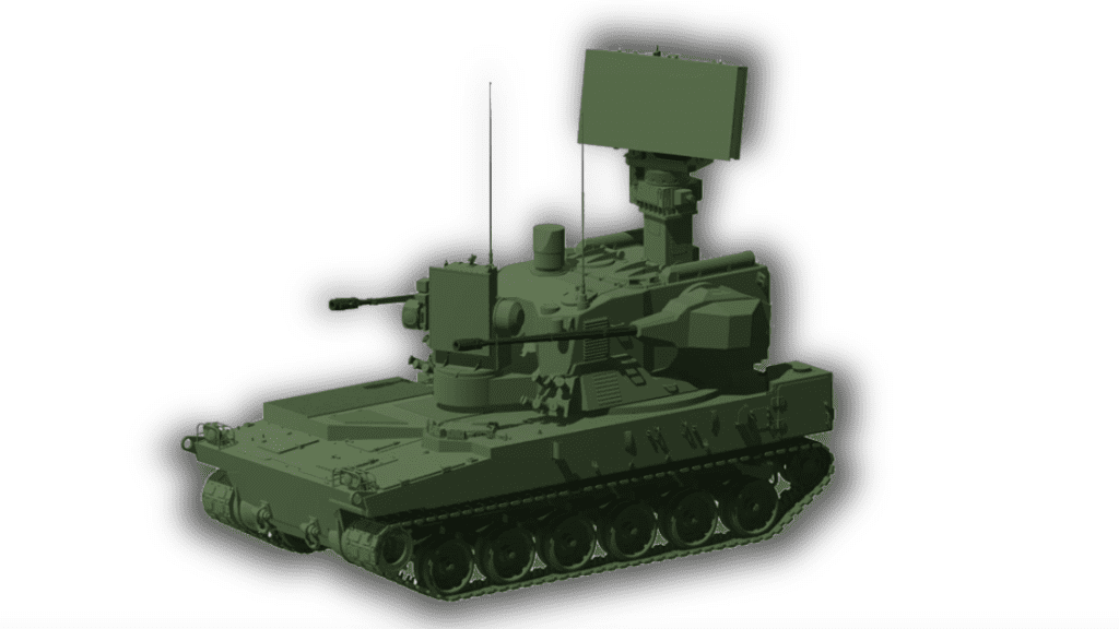 Jedna z propozycji systemu artyleryjskiego z armatami 35 mm. Ilustracja: PIT-RADWAR.
