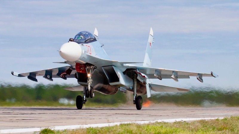 Su-30SM podczas startu. Fot. mil.ru