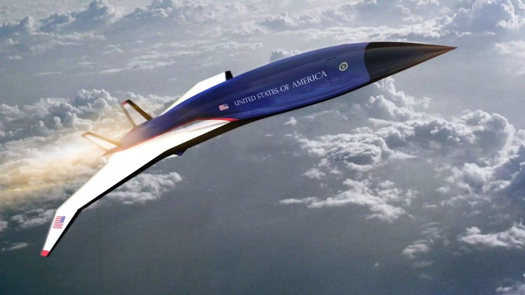 Hermeus - jedna z pierwszych wizji samolotu prezydenckiego Air Force One poruszającego się z prędkością większą niż 5 Mach. Fot. Hermeus