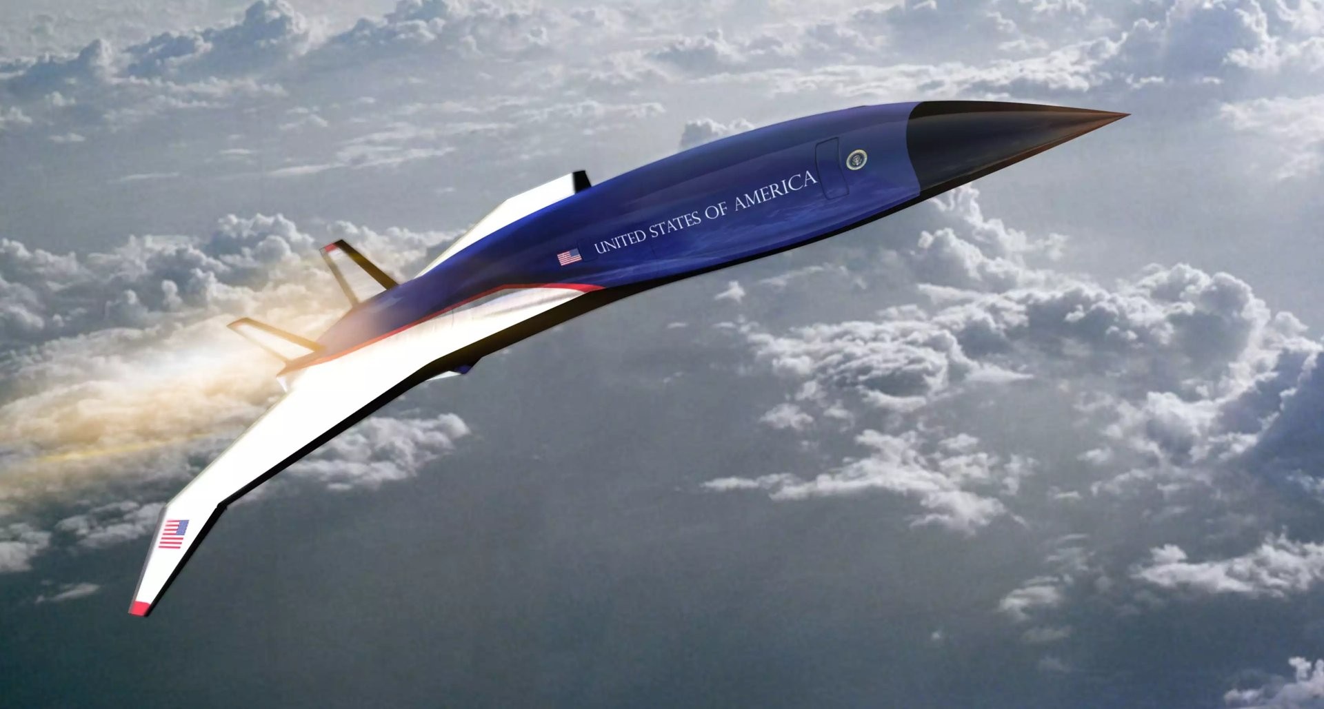 Hermeus - jedna z pierwszych wizji samolotu prezydenckiego Air Force One poruszającego się z prędkością większą niż 5 Mach. Fot. Hermeus
