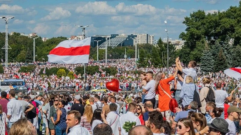 Protest w Mińsku. Fot. Wikimedia