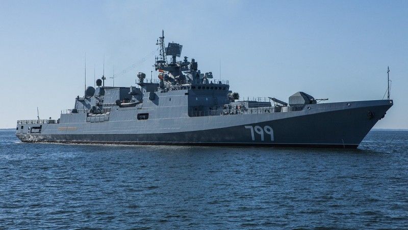 Rosyjska fregata projektu 11356R „Admirał Makarow”. Fot. mil.ru