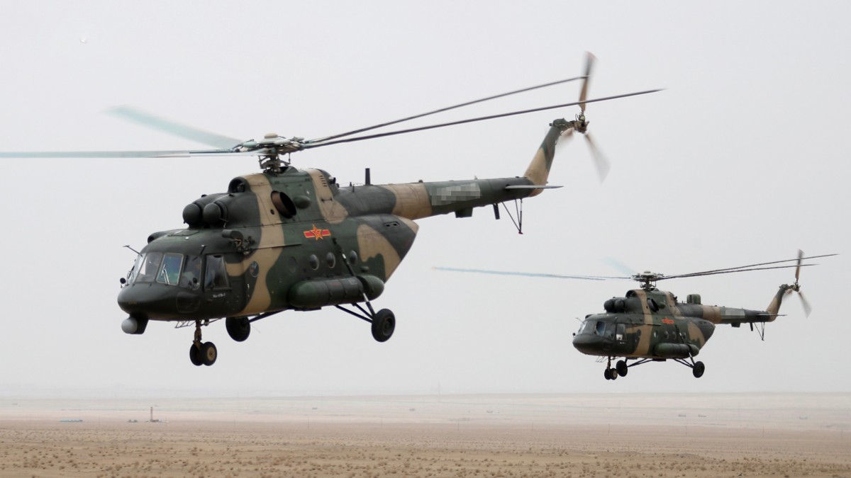 Chińskie Mi-17-W5. Fot. Ministerstwo Obrony Chin