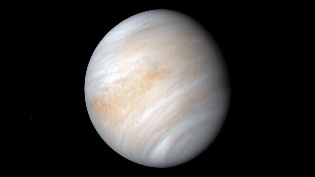 Planeta Wenus widziana z sondy Mariner 10 w lutym 1974 roku. Fot. NASA/JPL-Caltech [solarsystem.nasa.gov]