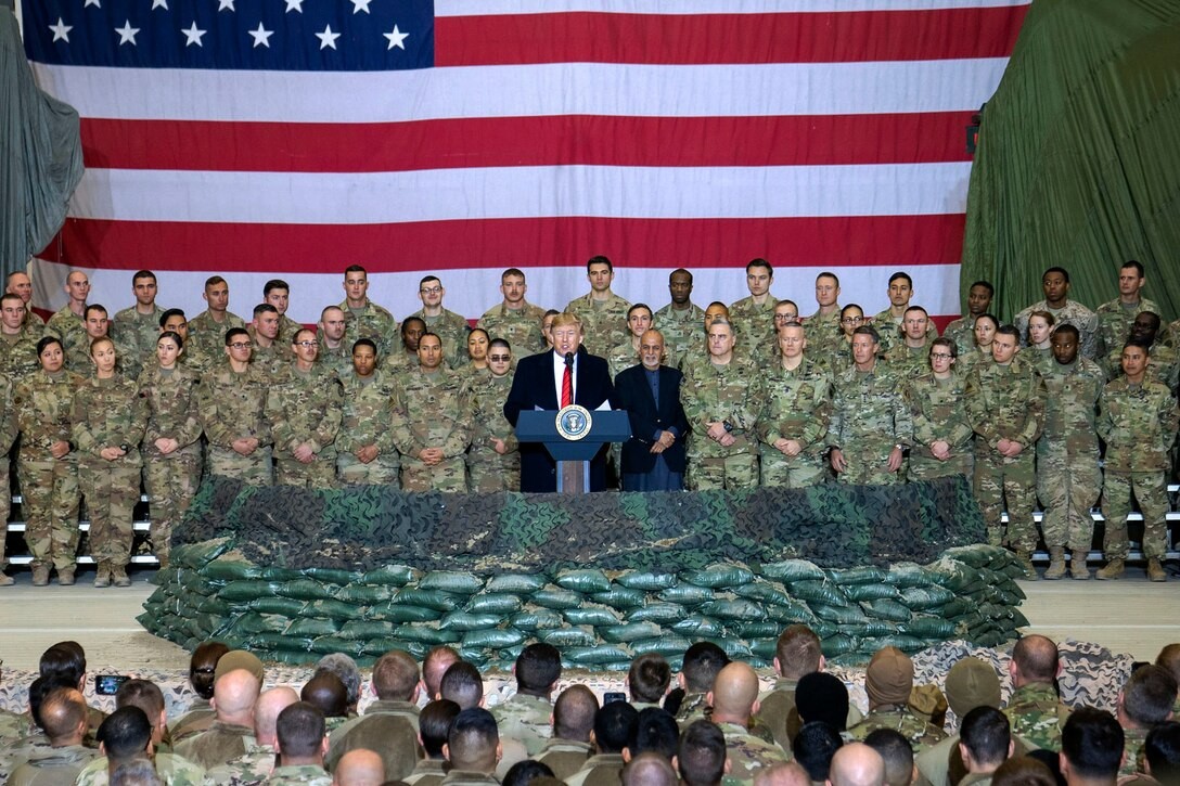 Prezydent Donald Trump w Afganistanie, 2019 r., fot. US Navy Petty Officer 1st Class Dominique A. Pineiro