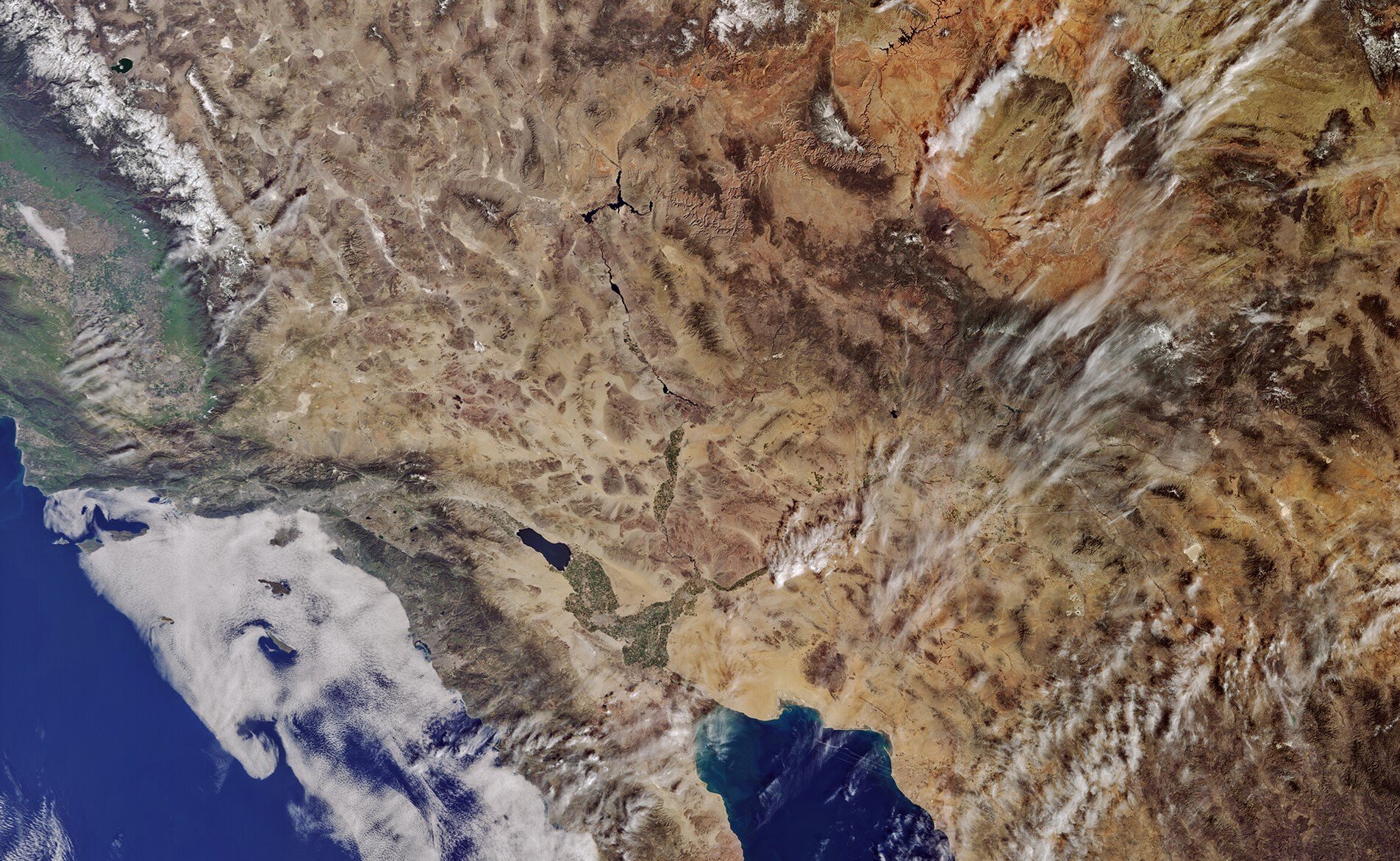 Południowa Kalifornia z orbity. Fot. Copernicus Sentinel data (2016) [esa.int]