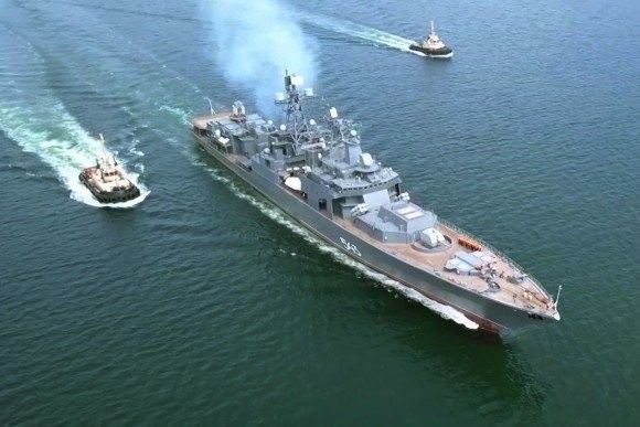 Rosyjska fregata „Marszał Szaposznikow” w czasie prób pod koniec 2020 roku po przeprowadzonej modernizacji. Fot. mil.ru