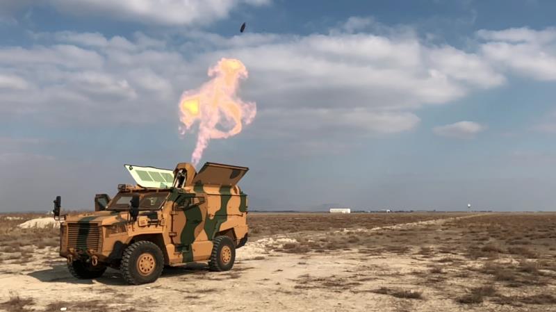 Turecka żandarmeria odbiera samobieżny moździerz