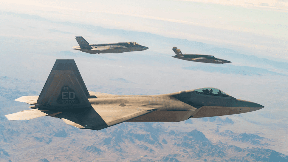 F-22, F-35 i Valkyrie / Fot. U.S. Air Force, Tech. Sgt. James Cason