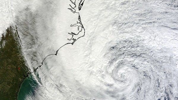 Huragan Sandy widziany z kosmosu 28 października br. - fot. NASA.