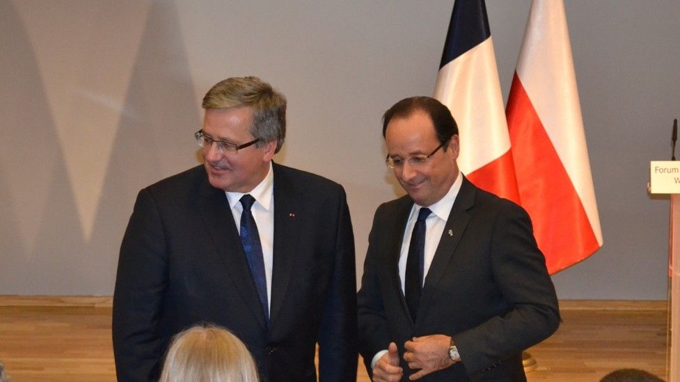 Prezydenci Polski i Francji w czasie dzisiejszego spotkania - fot. Maksymilian Dura