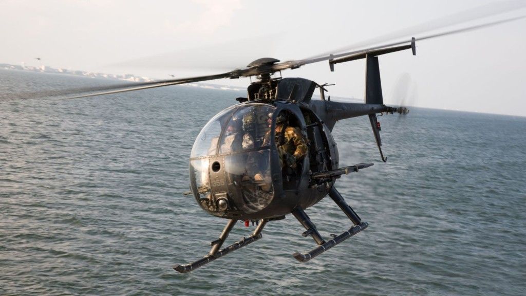 MH-6J MELB w locie. - fot. US Army
