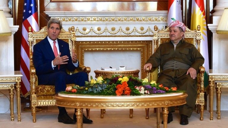 John Kerry i Masud Barzani. Fot. US Department of State