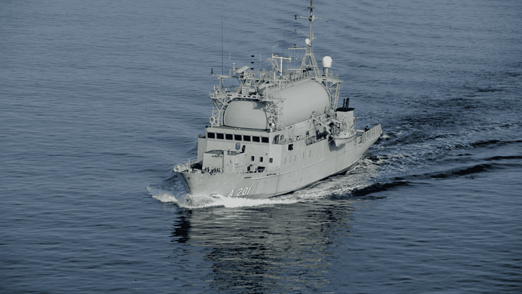 Okręt rozpoznawczy HMS "Orion", który ma być zastąpiony przez jednostkę zbudowaną we współpracy Saab i Nauty. Fot. http://www.forsvarsmakten.se/
