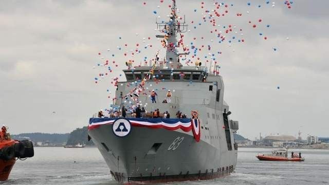 Zwodowano trzeci okręt patrolowy typu Piloto Pardo – fot. Chilean Navy
