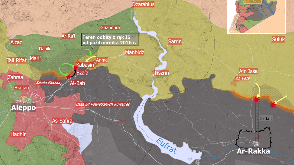 Sytuacja militarna w północnej Syrii (22.11.2016); Mapa – Defence24.pl