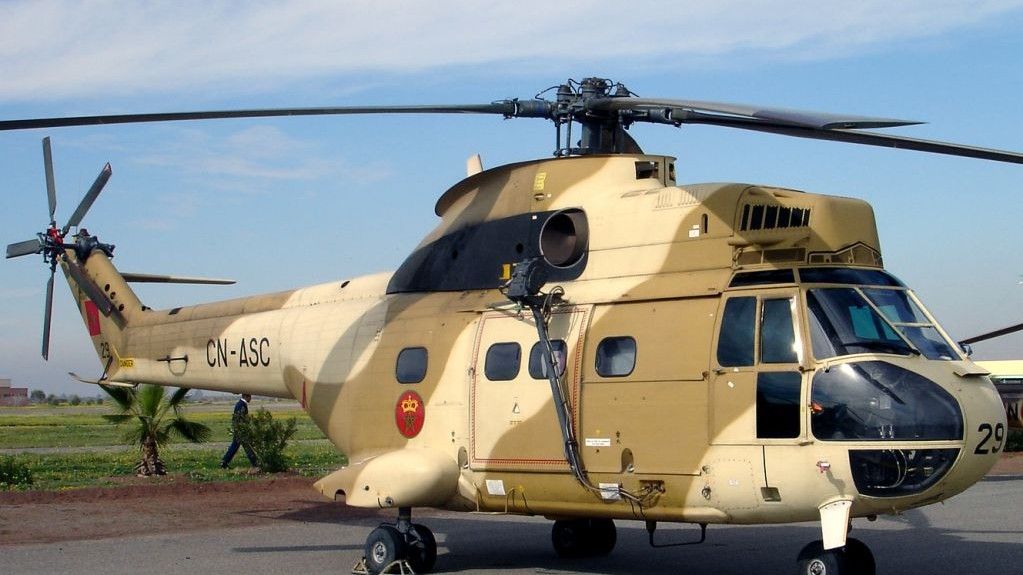 Eurocopter SA330 Puma sił zbrojnych Maroka, najprawdopodobnie taka maszyna rozbiła się dziś - fot. Wikimedia