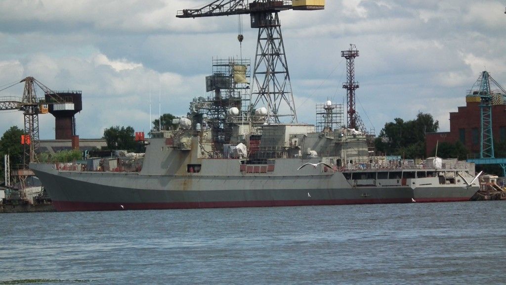 Fregata Trikand w stoczni Jantar (fot. Andrzej Nitka)
