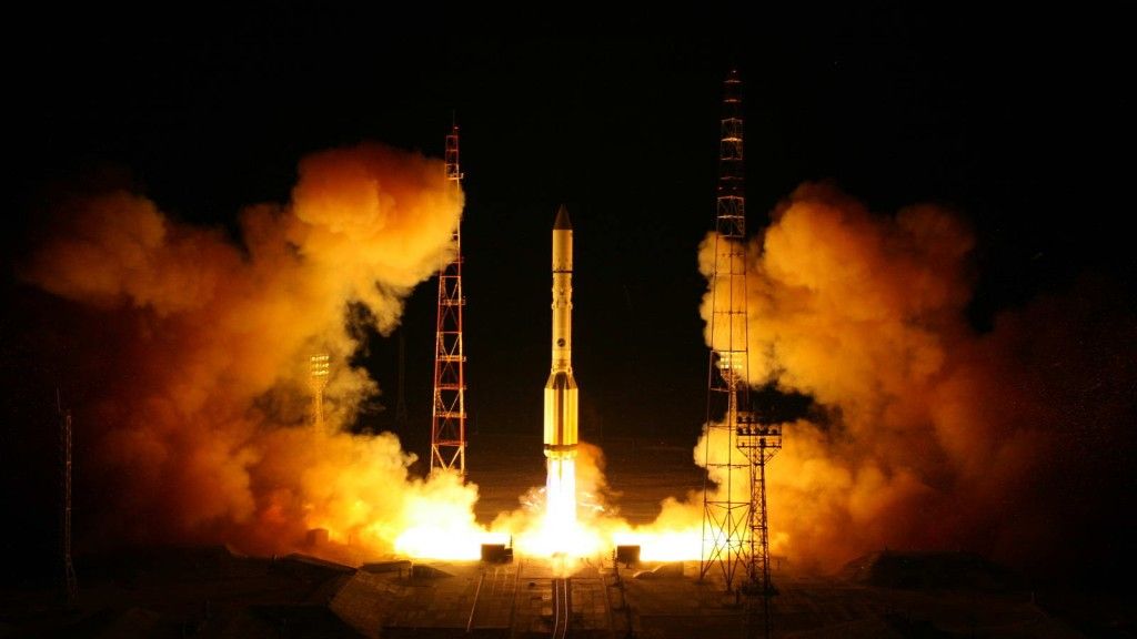 Start rakiety nośnej Proton-M. Fot. Roskosmos