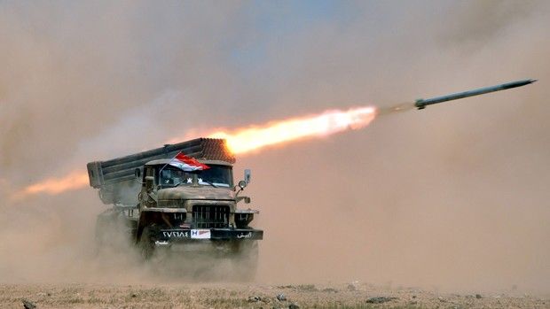 Wyrzutnia rakiet Katiusza w Syrii / fot. SANA