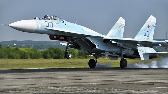 Na Białorusi mają zostać rozmieszczone m.in. myśliwce Su-27. Fot. mil.ru